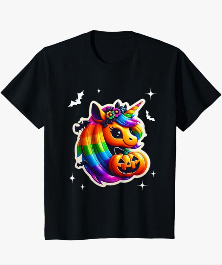 Maglietta Unicorno di Halloween